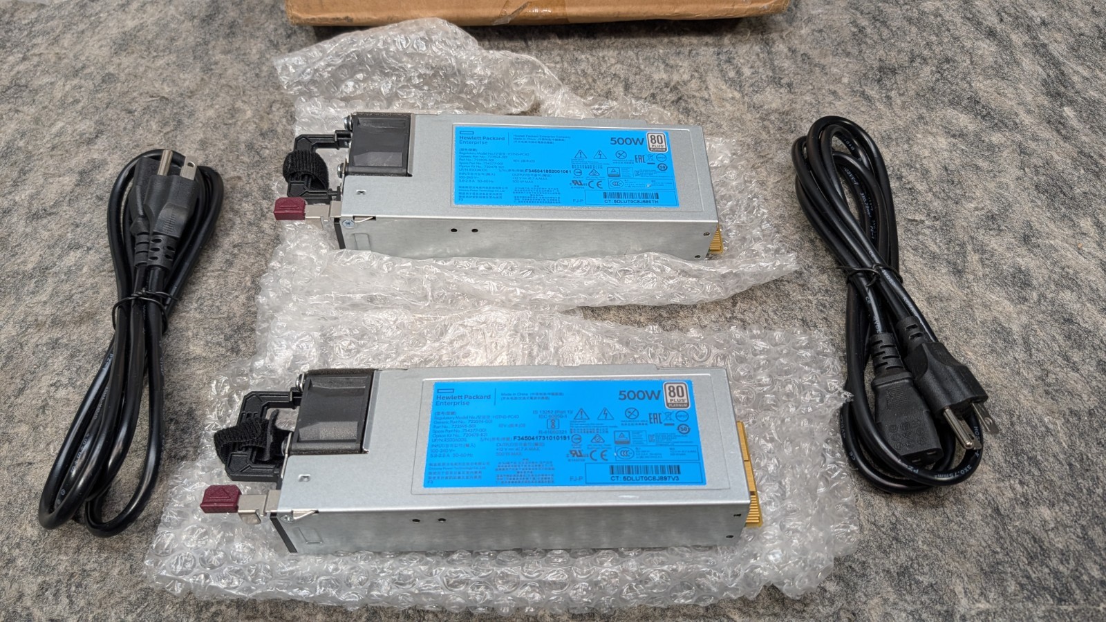 2 x HP DL360/380 G9 Power Supply Netzteil 500W HSTNS-PC40 723594-001 723595-501
