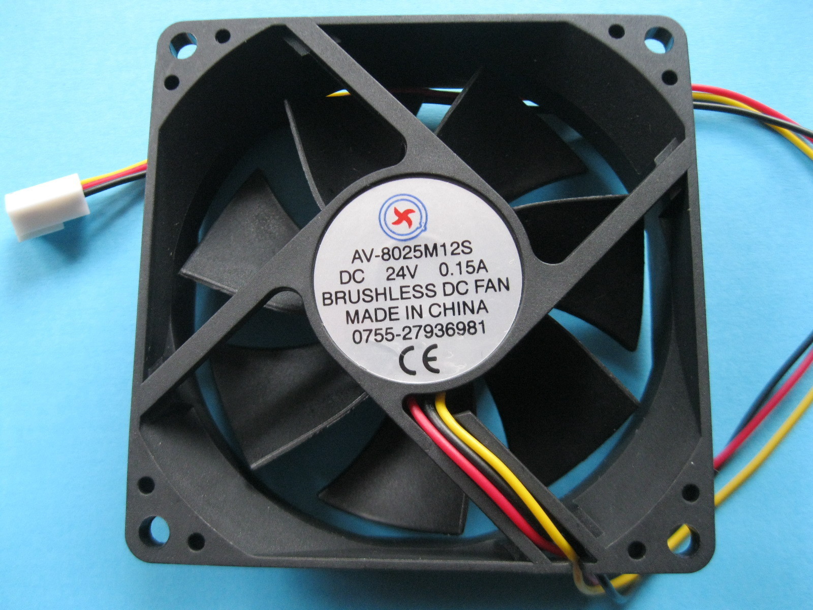1 pcs Brushless DC Cooling Fan 24V 8025S 7 Blades 80x80x25mm 3pin Sleeve Bearing