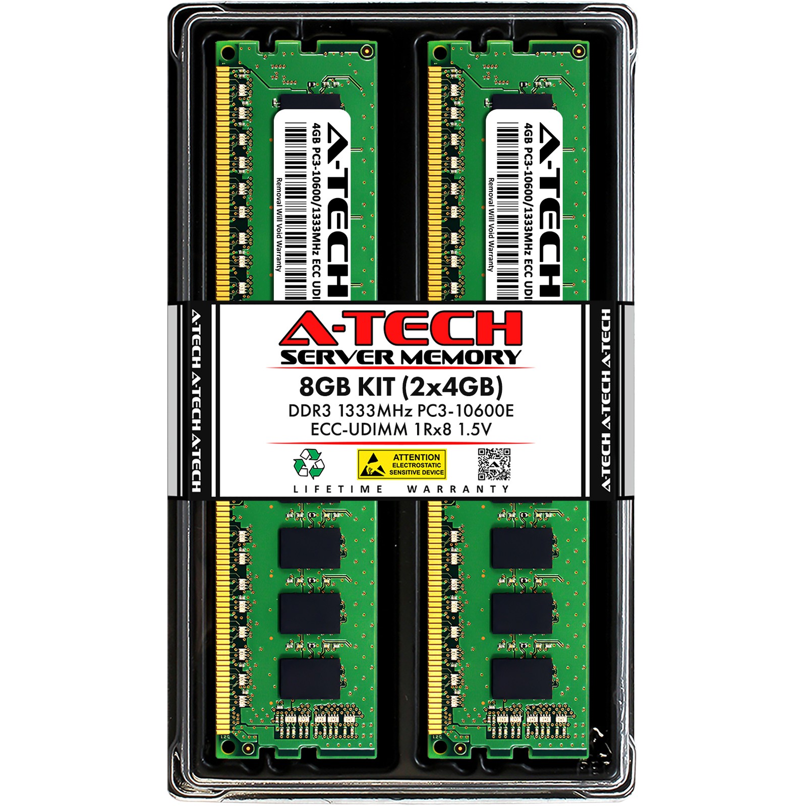 8GB 2x 4GB PC3-10600E ECC UDIMM Synology RackStation RS3412RPxs Memory RAM