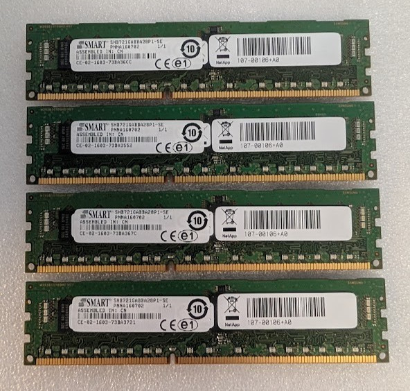 32GB (4x8GB) SMART PC3 SERVER MEMORY NETAPP 107-00106+A0