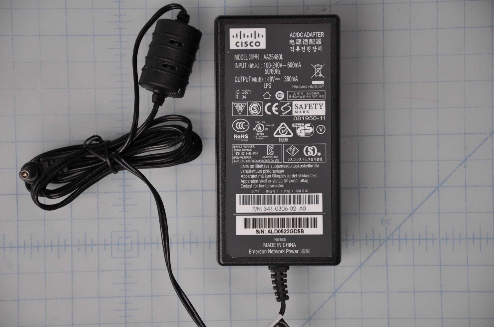 New CISCO 48V DC Power Supply 341-0306-02