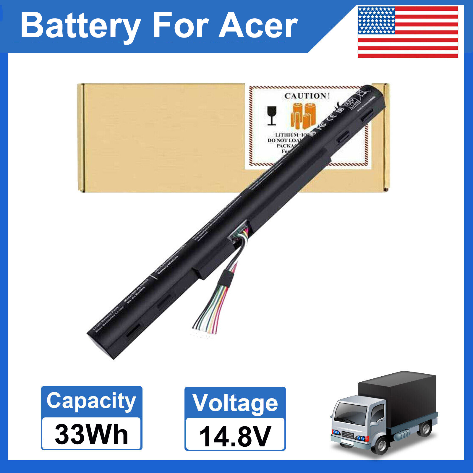 AL15A32 Battery For ACER Aspire E5-473 E5-473G V3-574G KT.00403.025 4ICR17/65