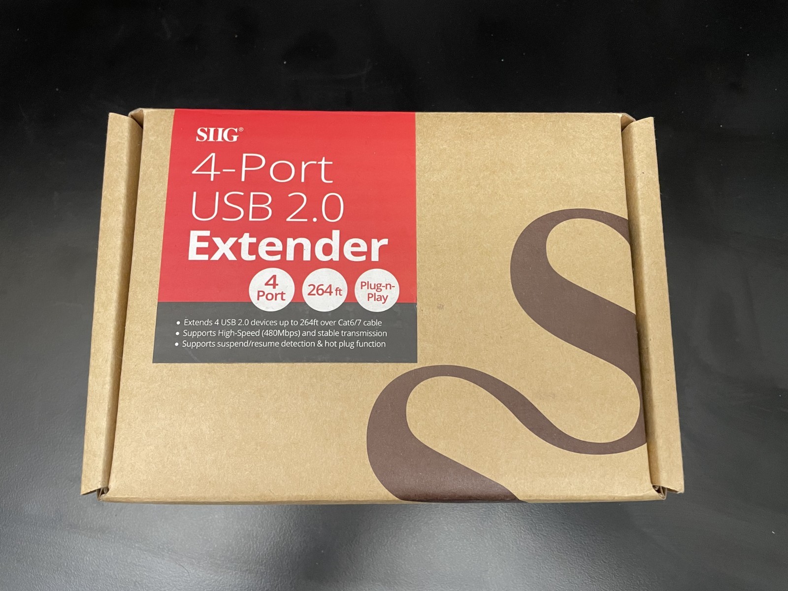 SIIG 4-Port USB 2.0 Extender,  480Mbps,  Up to 264ft (80m)