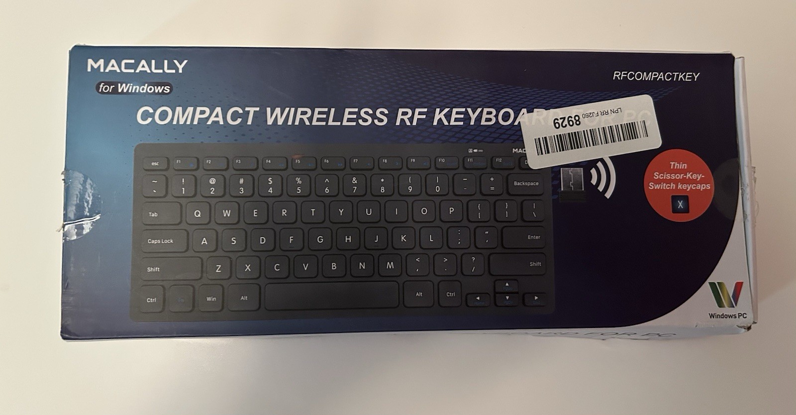 Macally for Windows Compact Wireless RF Keyboard for PC