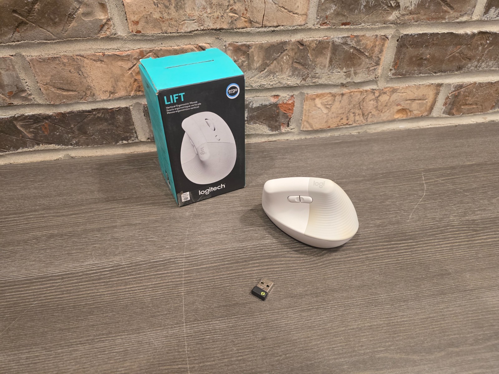 Logitech Lift Vertical Ergonomic Mouse, Wireless - White