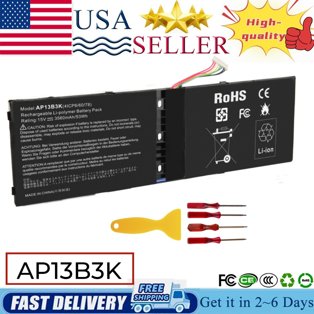 Battery AP13B3K AP13B8K For ACER Aspire R7-571 V5-572 V5-473 V5-573G V5-573P