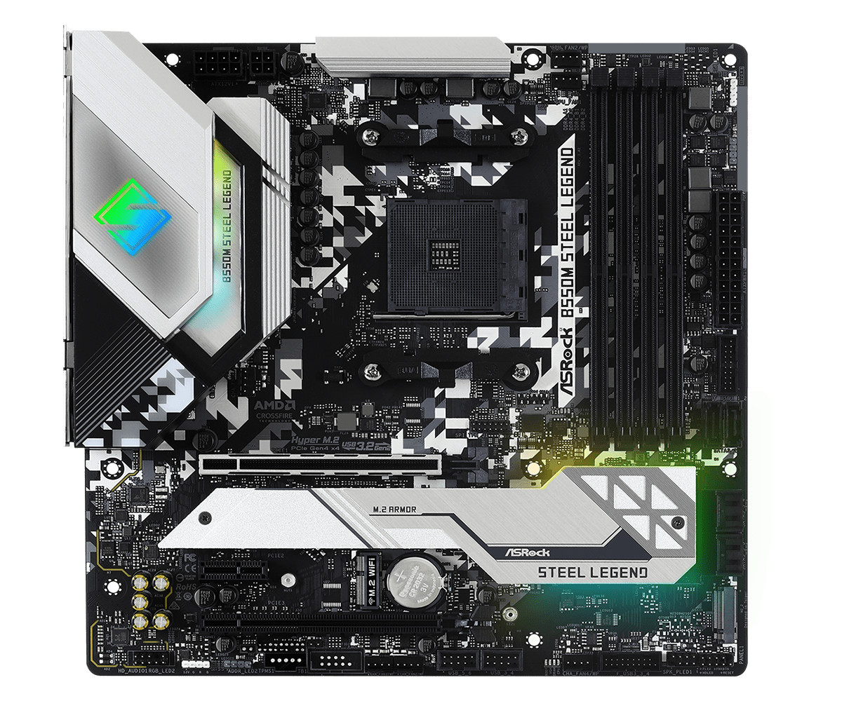 For ASROCK B550M Steel Legend Motherboard AMD AM4 DDR4 M-ATX Mainboard