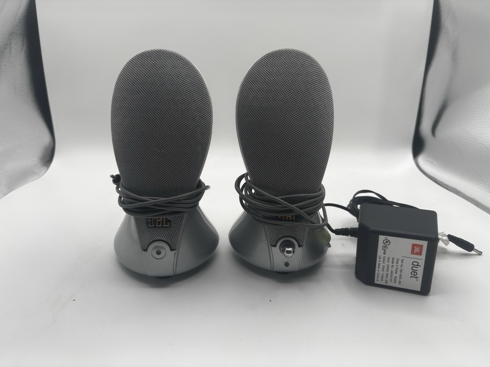 JBL Duet Silver Computer Speakers w/AC Adapter by Harman Multimedia