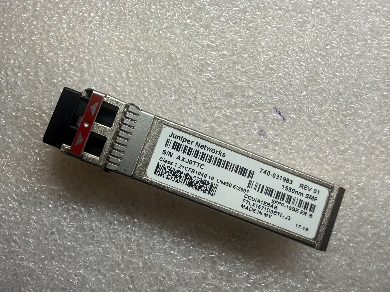 Juniper Networks  740-031983 EX-SFP-10GE-ER 1550nm 40KM  SFP+ COUIA1EBAB