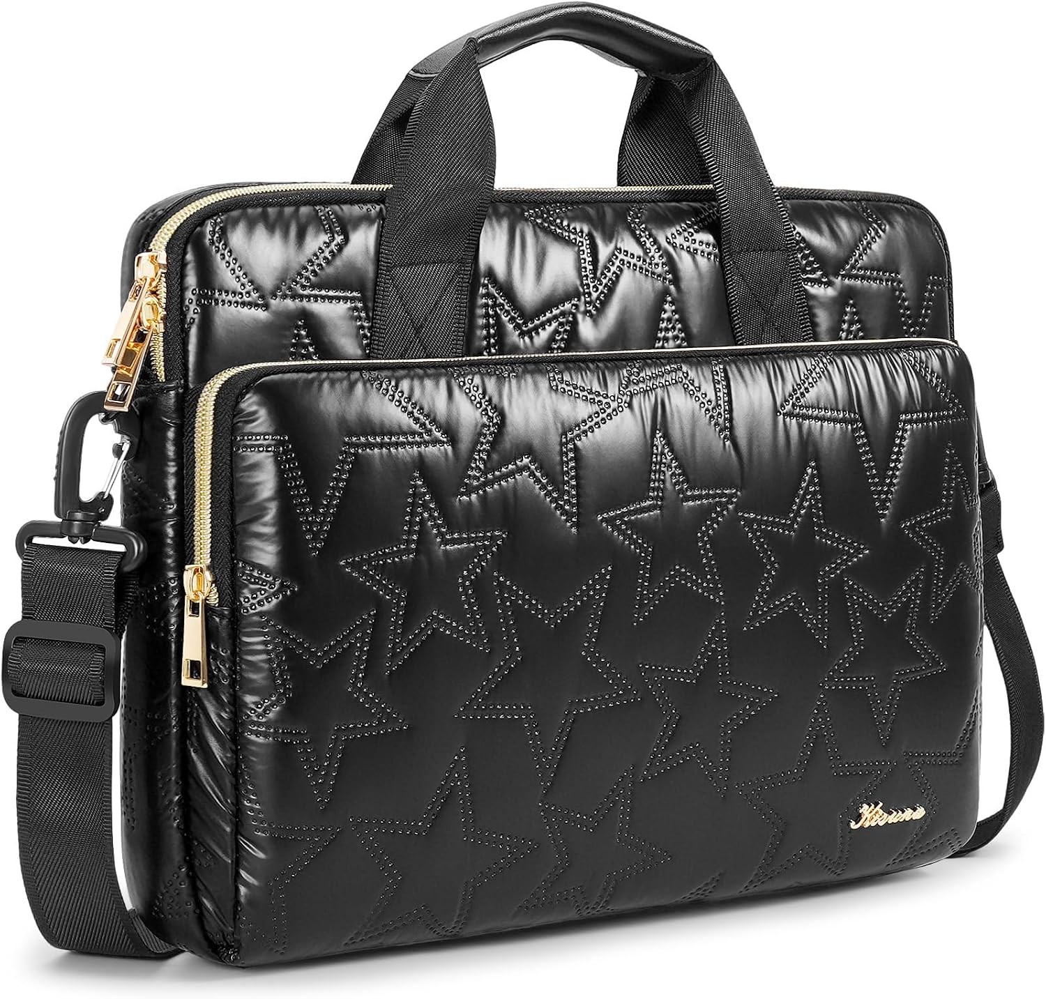 KIZUNA Black-Star 15.6 Inch Laptop Sleeve Case Shoulder Bag for 16" MacBook Pro