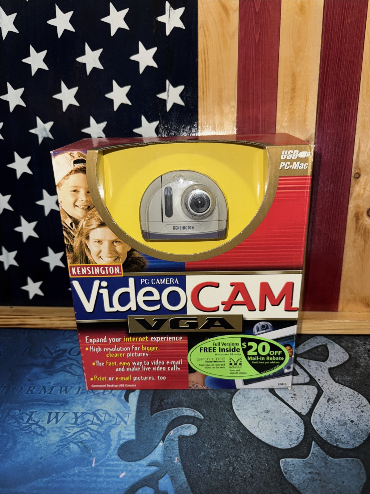 New/Sealed Kensington VideoCAM Web Cam VGA Digital Camara PC & Mac USB 67015