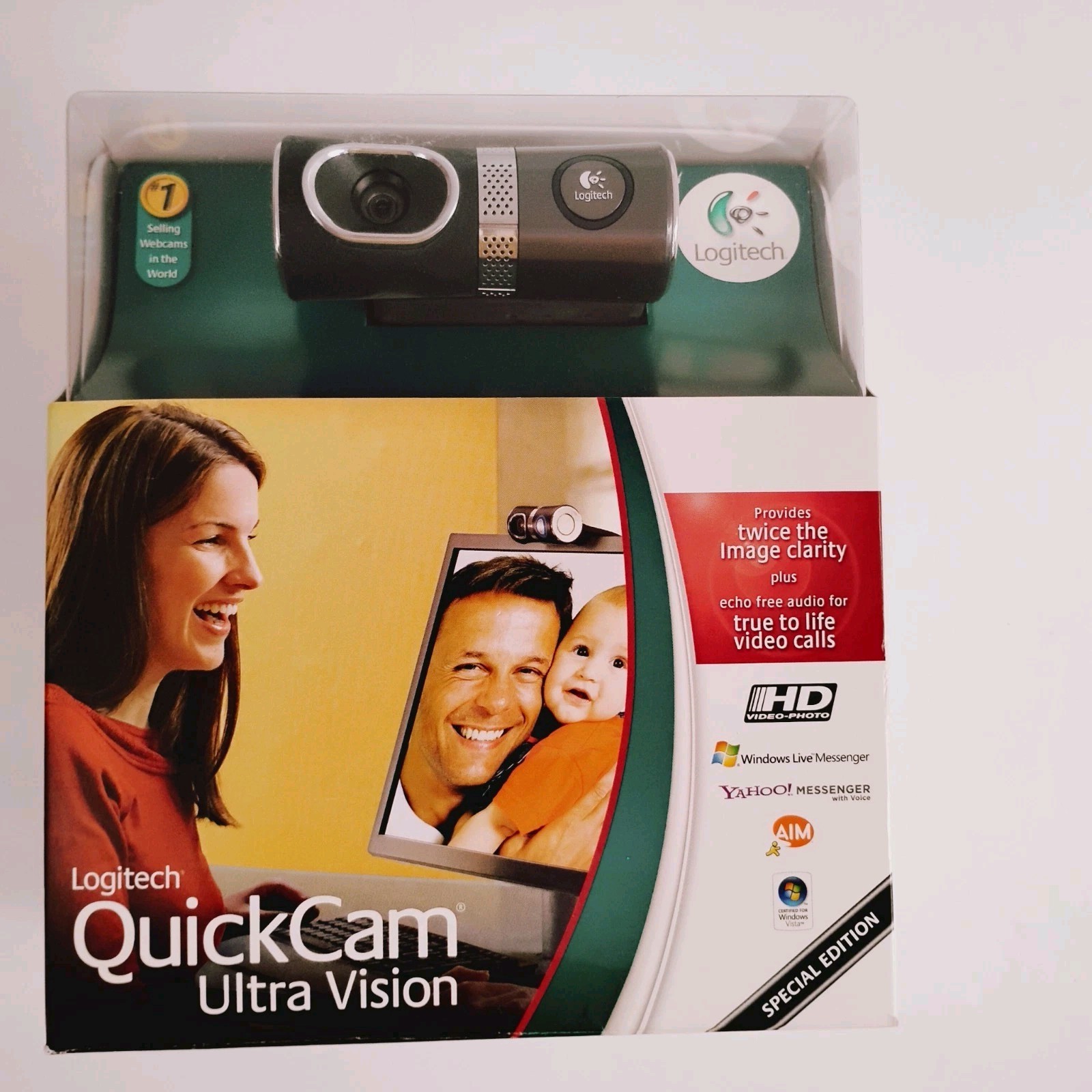 Logitech Quickcam Ultra Vision 1.3MP WebCam New Open Box