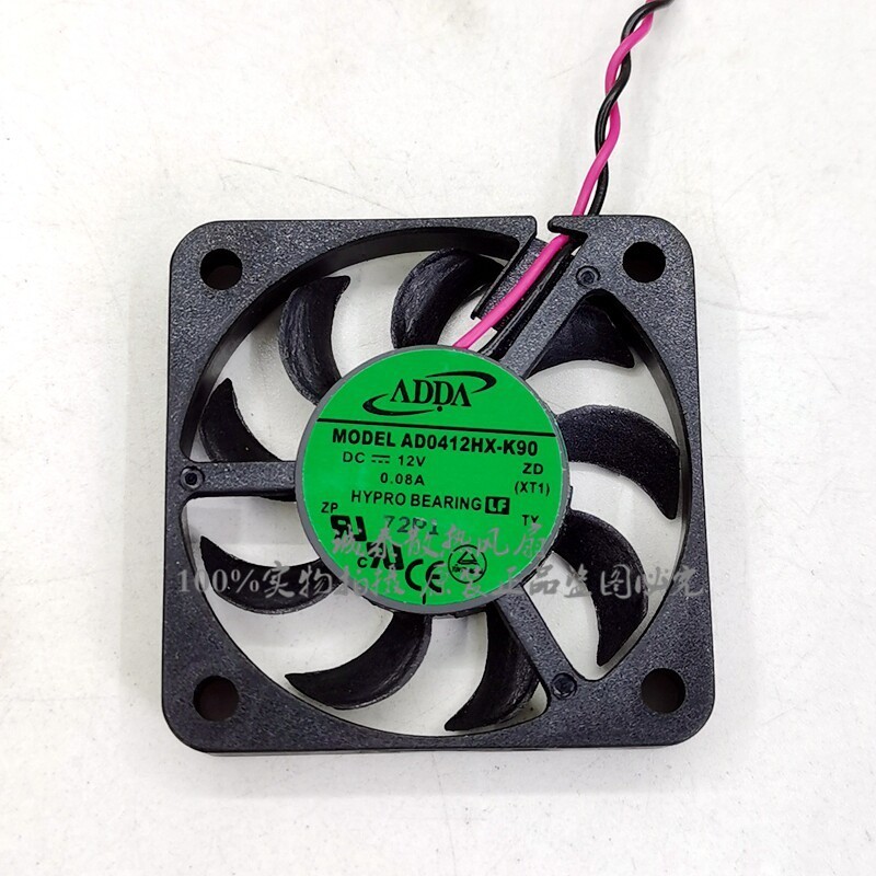 1PCS ADDA AD0412HX-K90 12V 0.08A 4006 Ultra-Thin, Quiet 2-Wire DC Cooling Fan