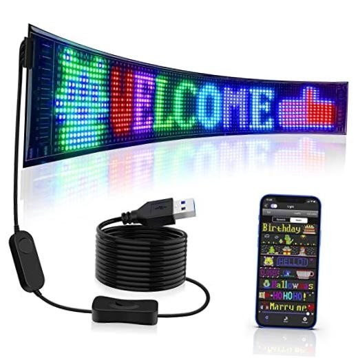 Scrolling Huge Bright Advertising LED Signs, Flexible USB 5V LED Store Sign