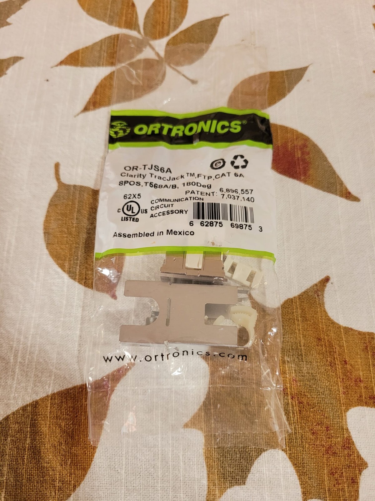 Ortronics OR-TJS6A Clarity TracJack Category 6a Shielded Jack, FTP, New Sealed