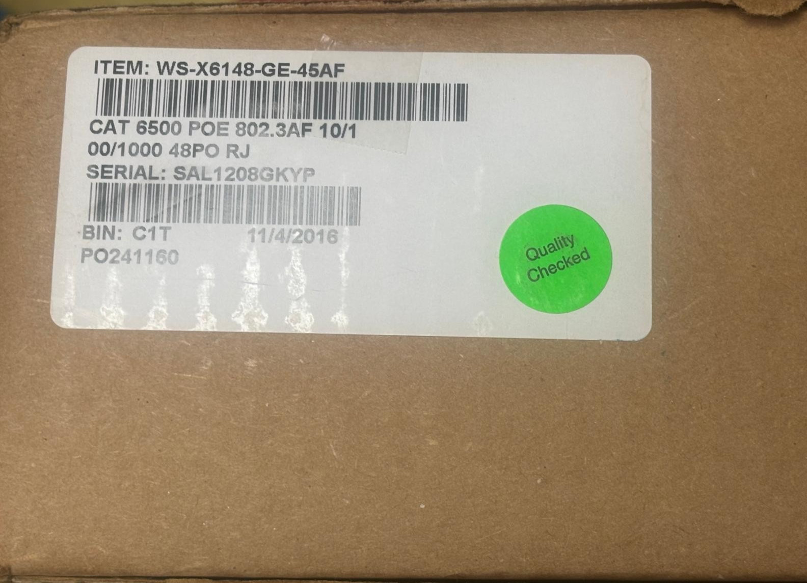 Cisco WS-X6148-GE-45AF - NEW