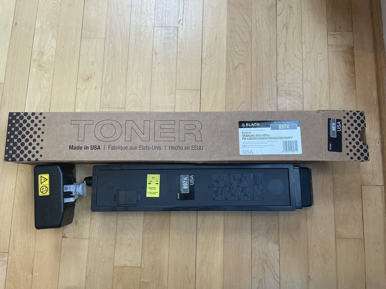 Genuine Kyocera 1T02K00US0 Model TK-897K Black Toner Cartridge, Compatible with