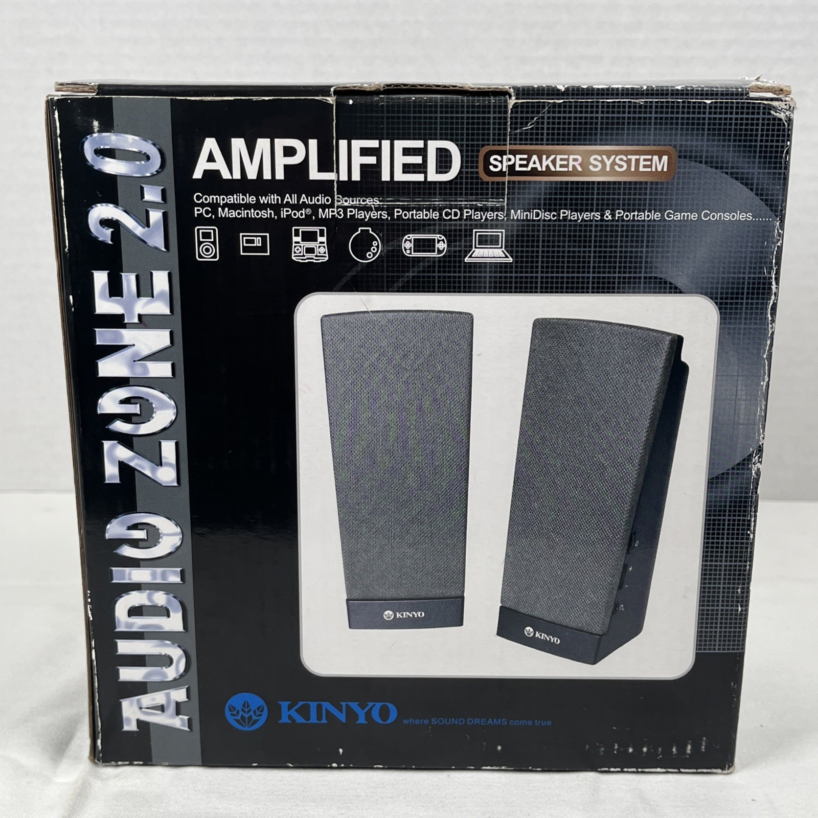 Kinyo Universal Amplified Speaker System Audio Zone 2.0 PA-115B