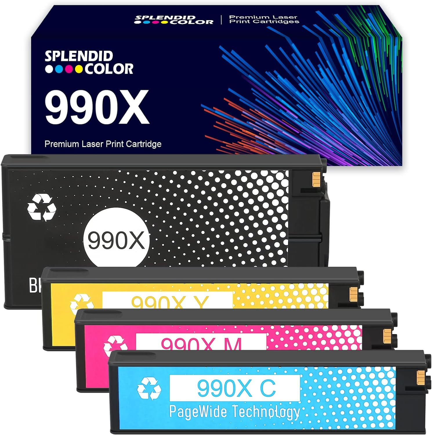 990x for Ink Cartridges High Capacity Black Cyan Magenta Yellow 2728