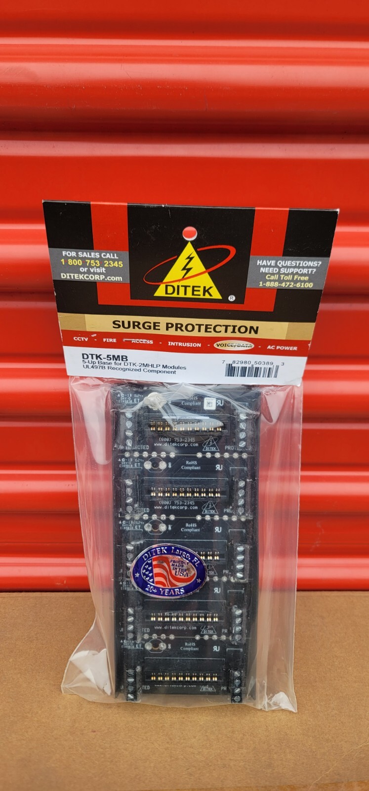 DTK-5MB Ditek Five Module Snaptrack-Type Base for 2MHLP Series