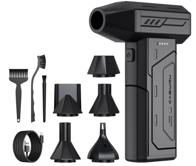 Plumero aire comprimido 130000RPM inalámbrico LED 3 niveles recargable limpieza