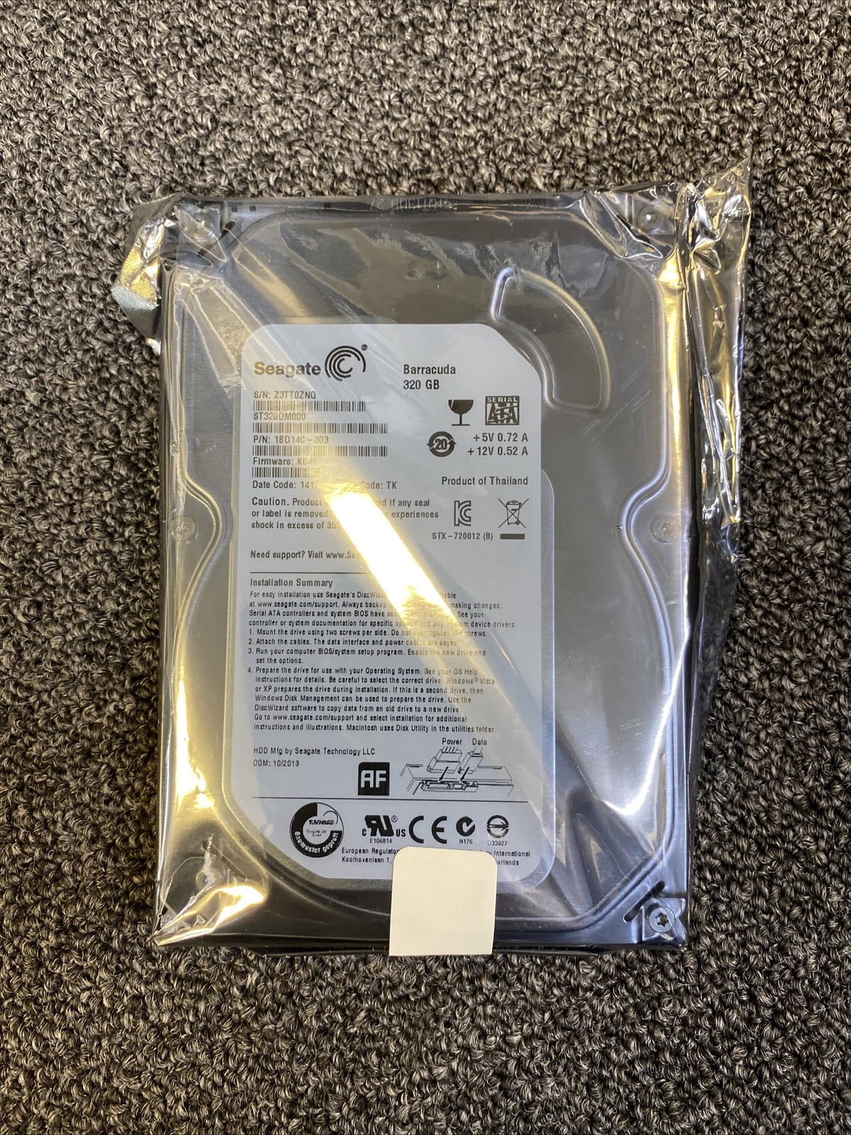 ST320DM000 Seagate 320GB 3.5-inch Hard Drive SATA 6Gbps 7200RPM 16MB Cache