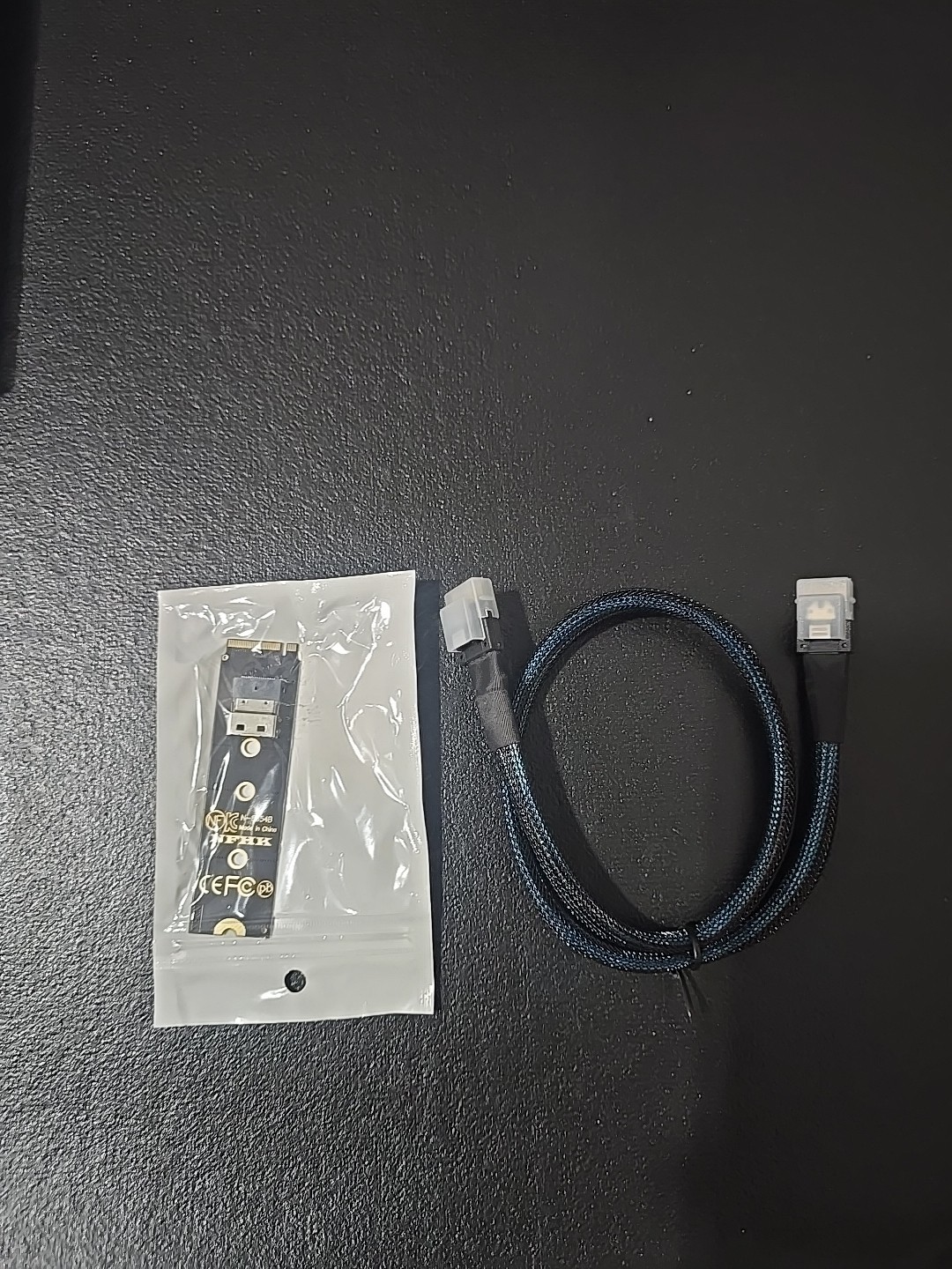 NFHK NGFF M-Key NVME to SFF-8654 Slimline SAS Card