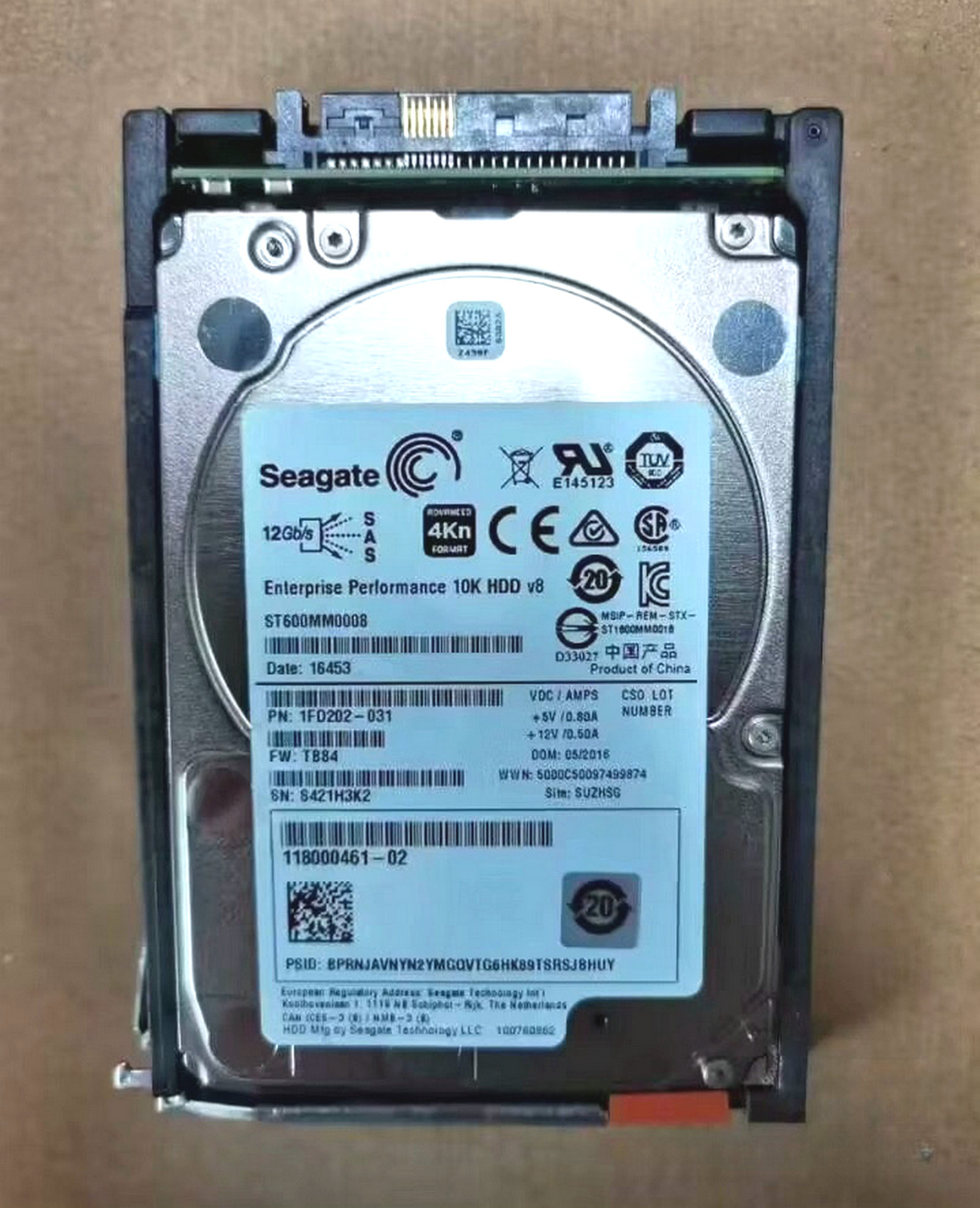 FIT FOR EMC D3-2S10-600 Unity 005051634 600G 10K 2.5 SAS storage hard drive