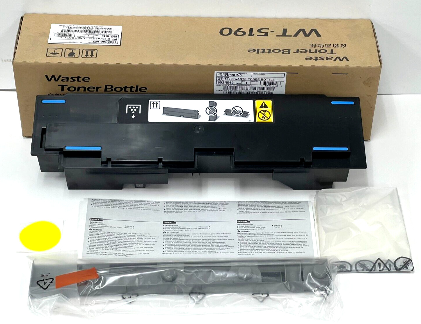 GENUINE KYOCERA WT-5190 WASTE TONER BOTTLE OAL 17"