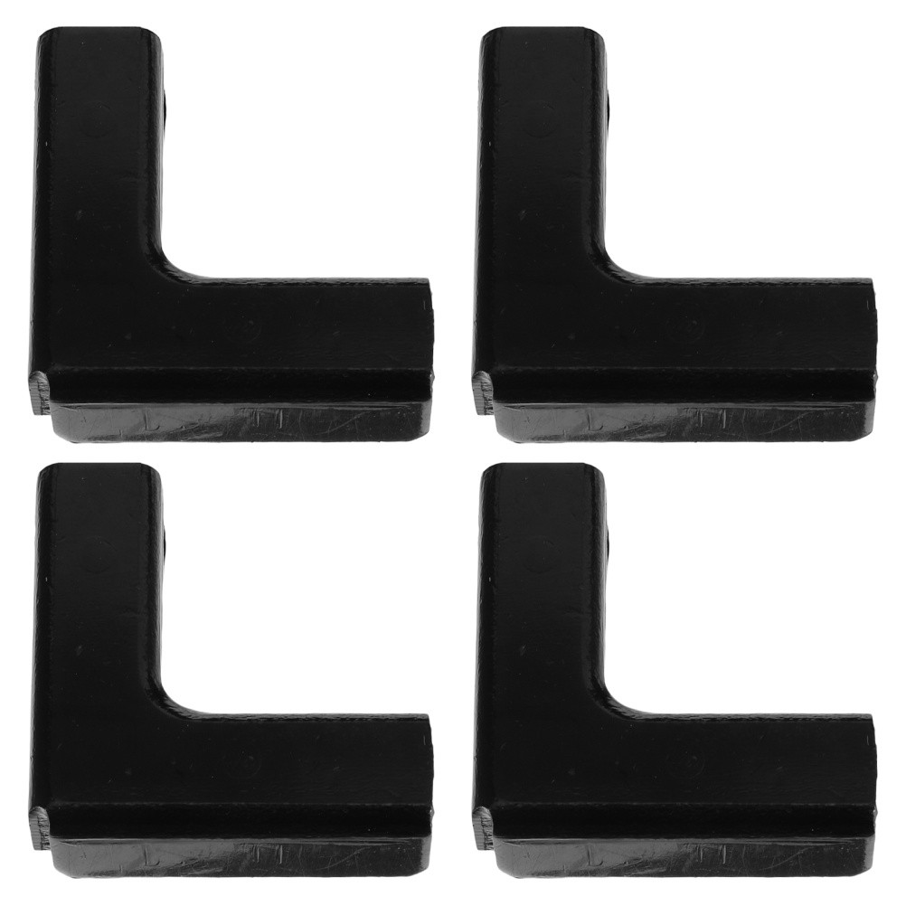 4pcs Aquarium Glass Canopy L Shaped Clamp, Aluminum Alloy, Black