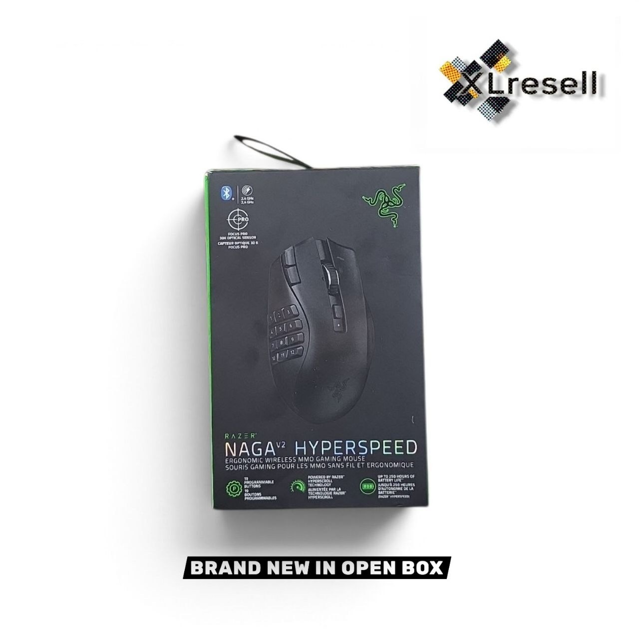 Razer Naga V2 HyperSpeed MMO Wireless Optical Gaming Mouse 19 Buttons Black