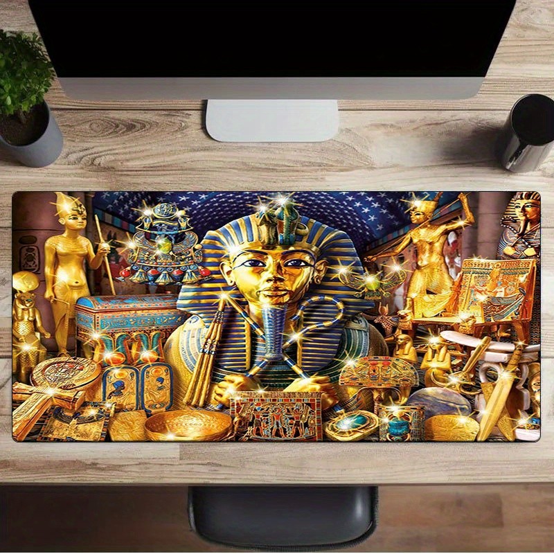 1pc Vintage Design Mouse Pad Featuring Egyptian Artifacts, Ancient Pharaohs, D