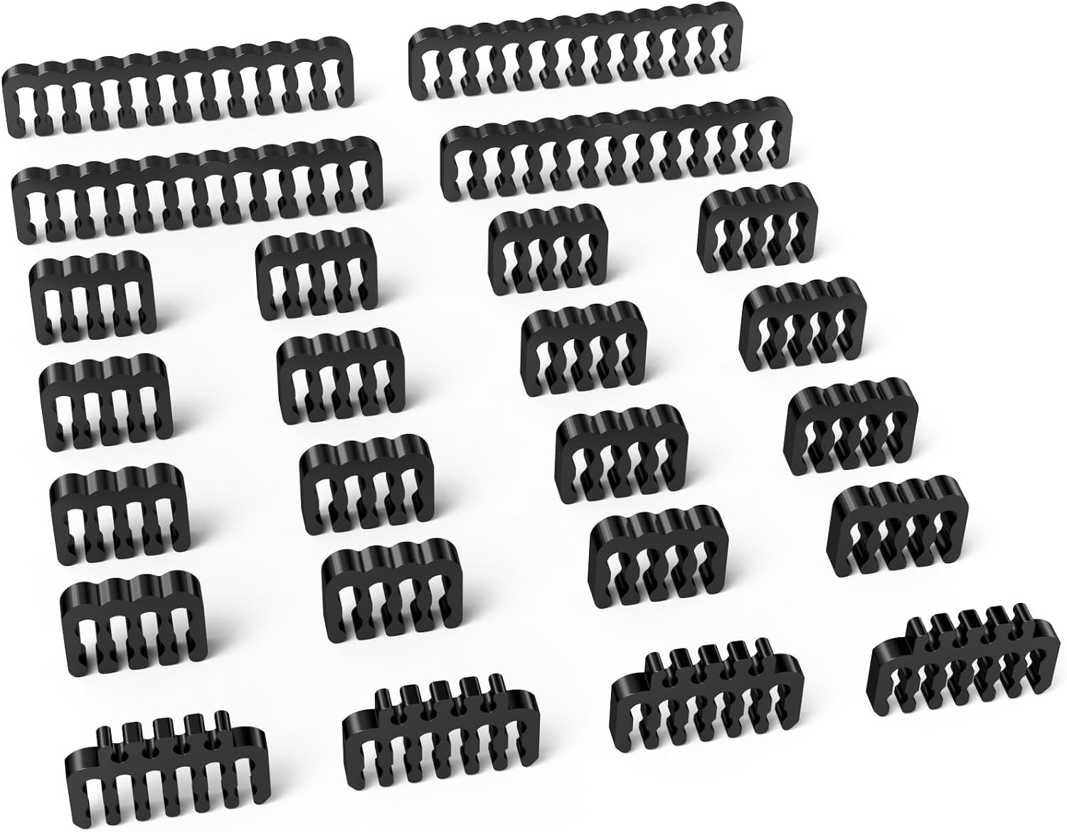 Sirlyr Black 24-PCS PSU Cable Combs Kit,24/12Vhpwr/8Pin,3.5Mm
