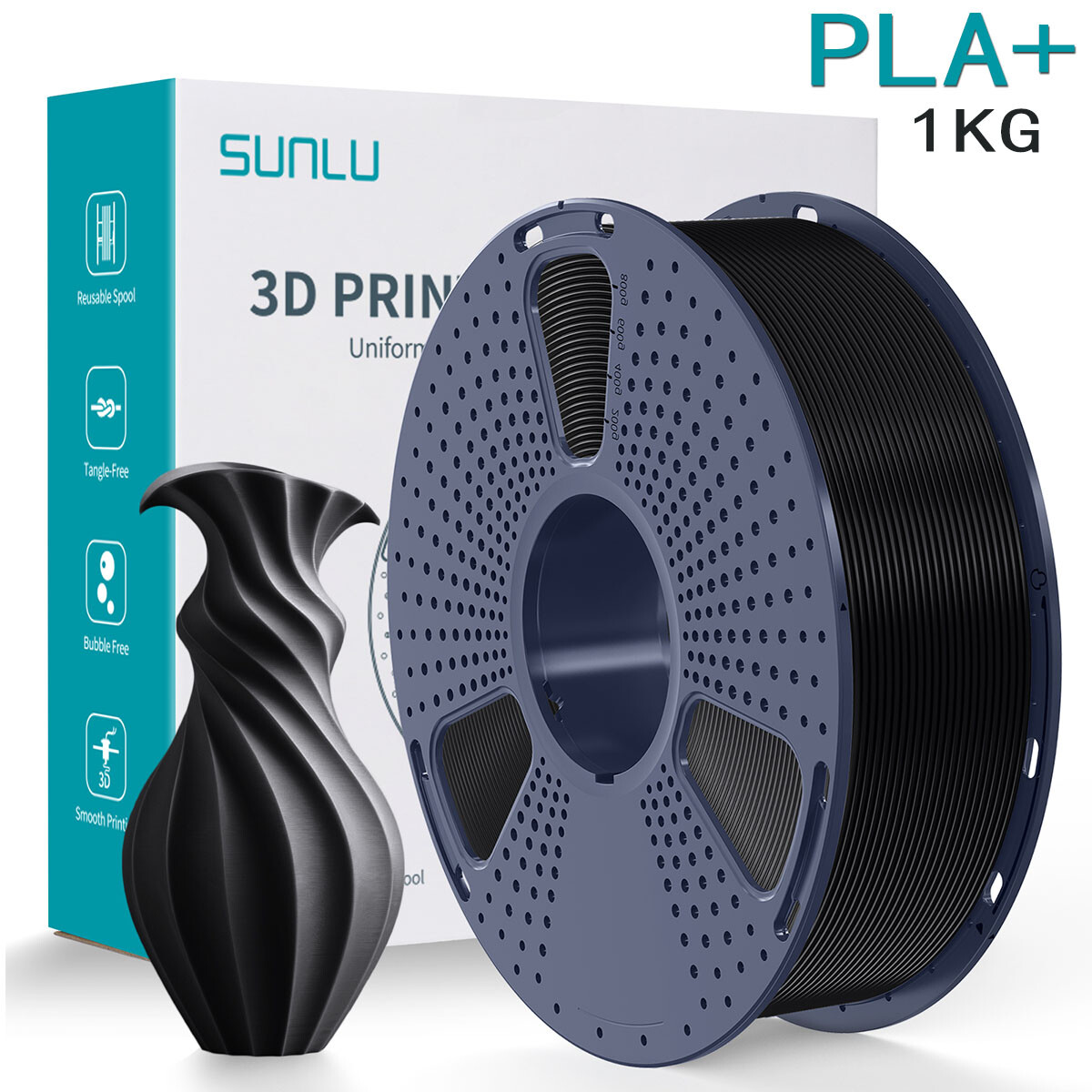 (BUY 6 GET 4 FREE,Add 10) SUNLU 1KG PLA PLUS 3D Printer Filament 1.75MM PLA+