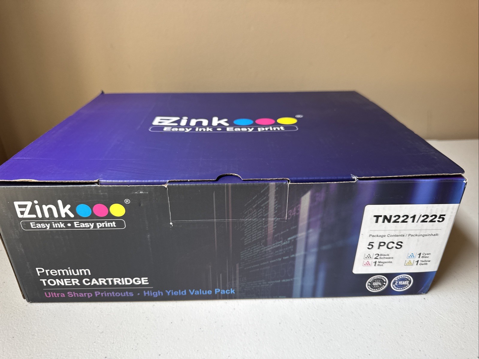 5PK Color TN221 TN225 Toner Fits for Brother HL-3150CDW MFC-9340CDW MFC-9130CW