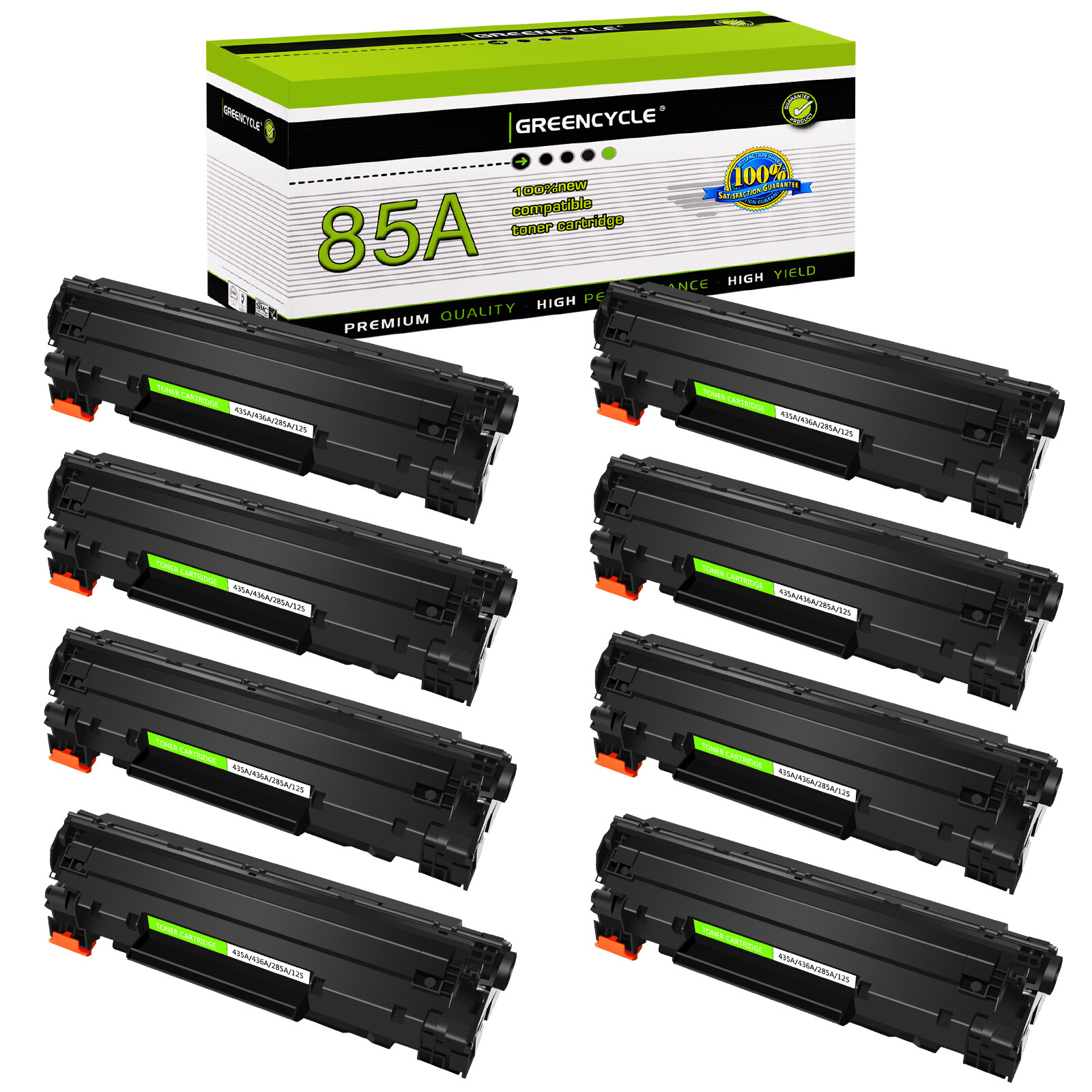 8x Compatible with HP CE285A 85A Black Laser Toner LaserJet P1102 P1109 m1217nfw