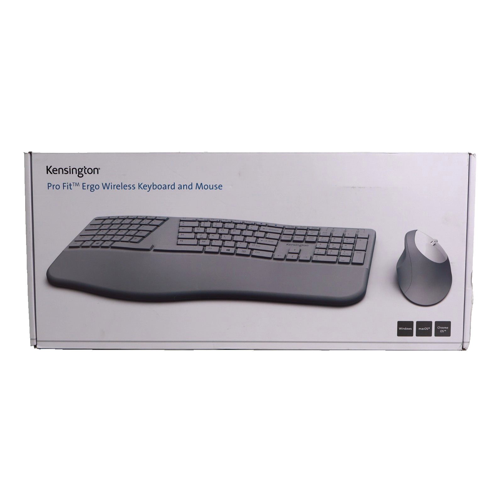 Kensington Pro Fit Ergonomic Wireless Keyboard & Mouse Contoured, Grey K75407US