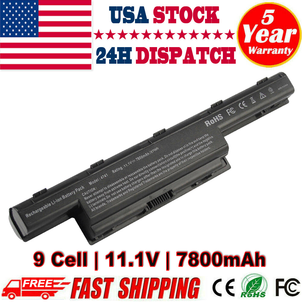 9 Cells Laptop Battery for Acer Aspire 4551 4741 5750 7551 7750 AS10D31 AS10D51