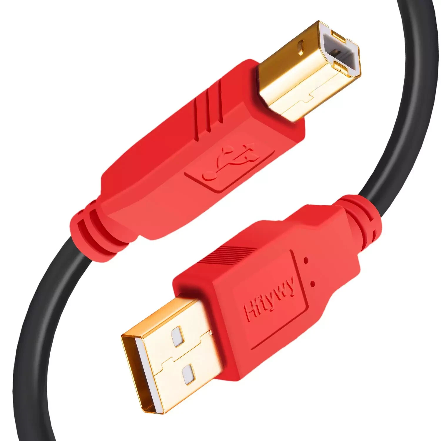Printer Cable 30 Ft Long USB Printer Cable Cord USB 2.0 Type a Male to B Male