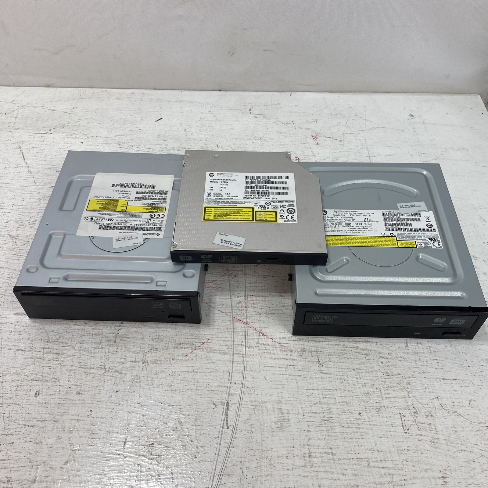 Lot of 3 -  HP 575781-800 AD-7250H-H5, HP TS-H653T-HPNHF, Laptop HP GT80N DVDRW
