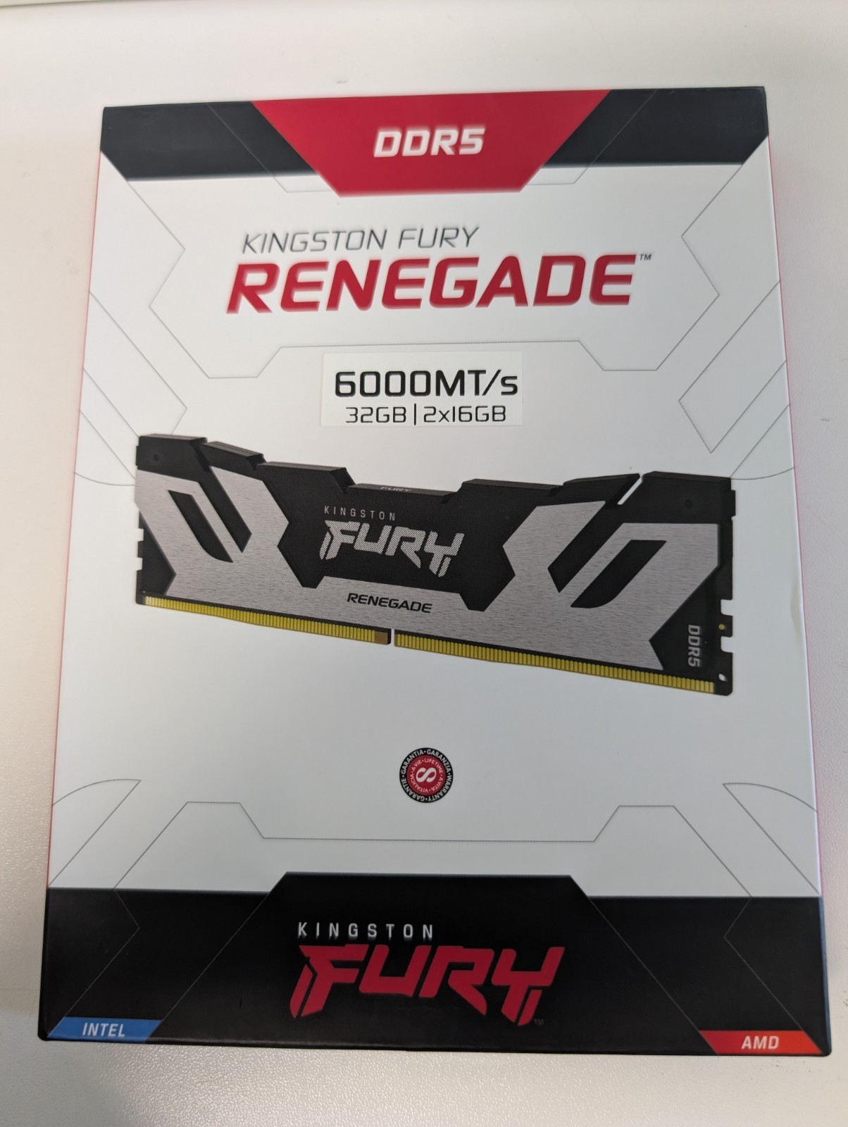 Kingston FURY Renegade 32GB 2x16GB DDR5 6000 CL32 XMP Intel AMD Desktop RAM