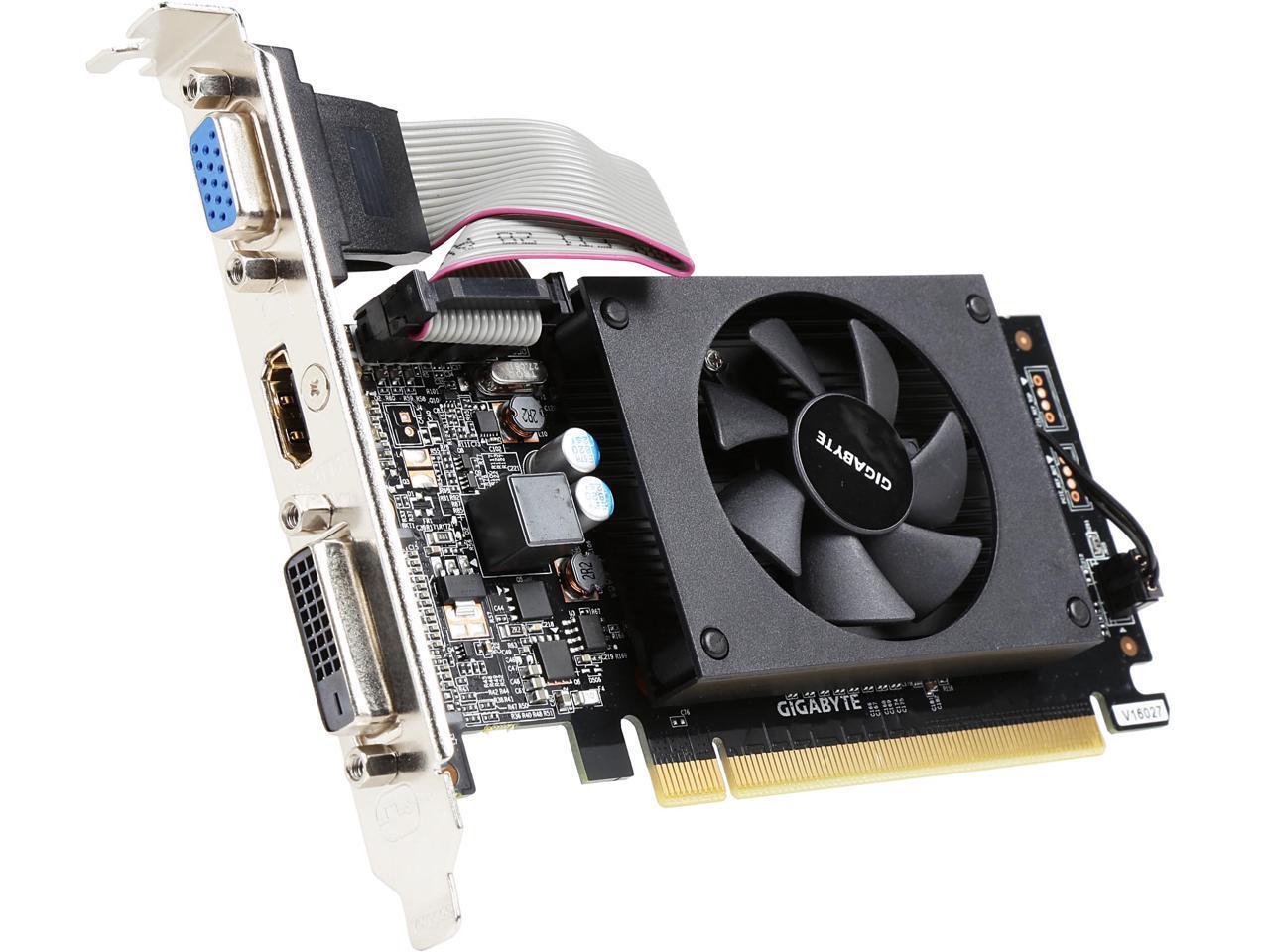 GIGABYTE GeForce GT 710 2GB DDR3 PCI Express 2.0 Low Profile Video Card GV-N710D