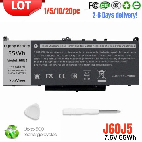 ✅LOT 1-20PC J60J5 Battery for Dell Latitude E7270 P26S001 E7470 P61G001 Series