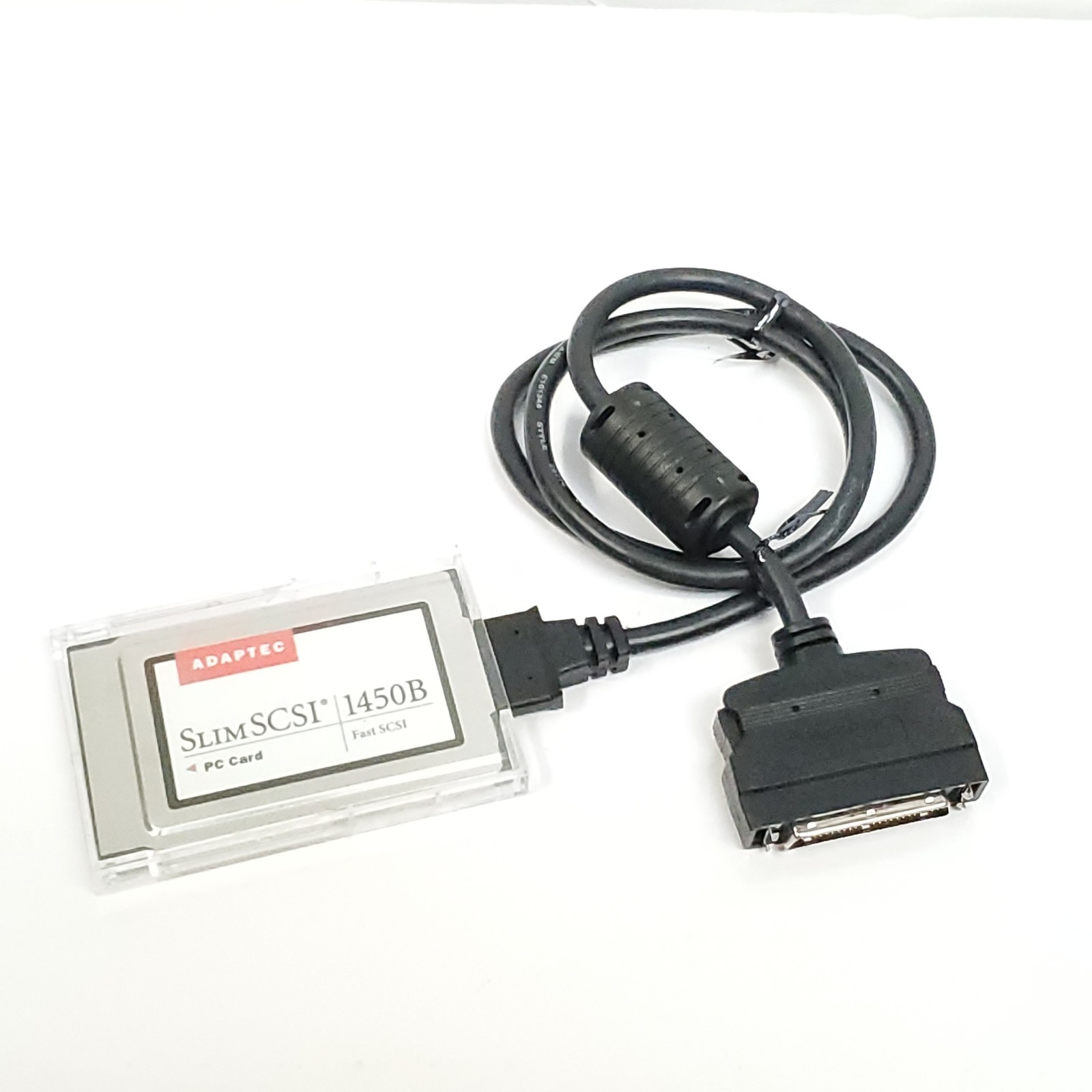 ADAPTEC 1450B SlimSCSI PCMCIA Fast SCSI Adapter PC Card with Cable