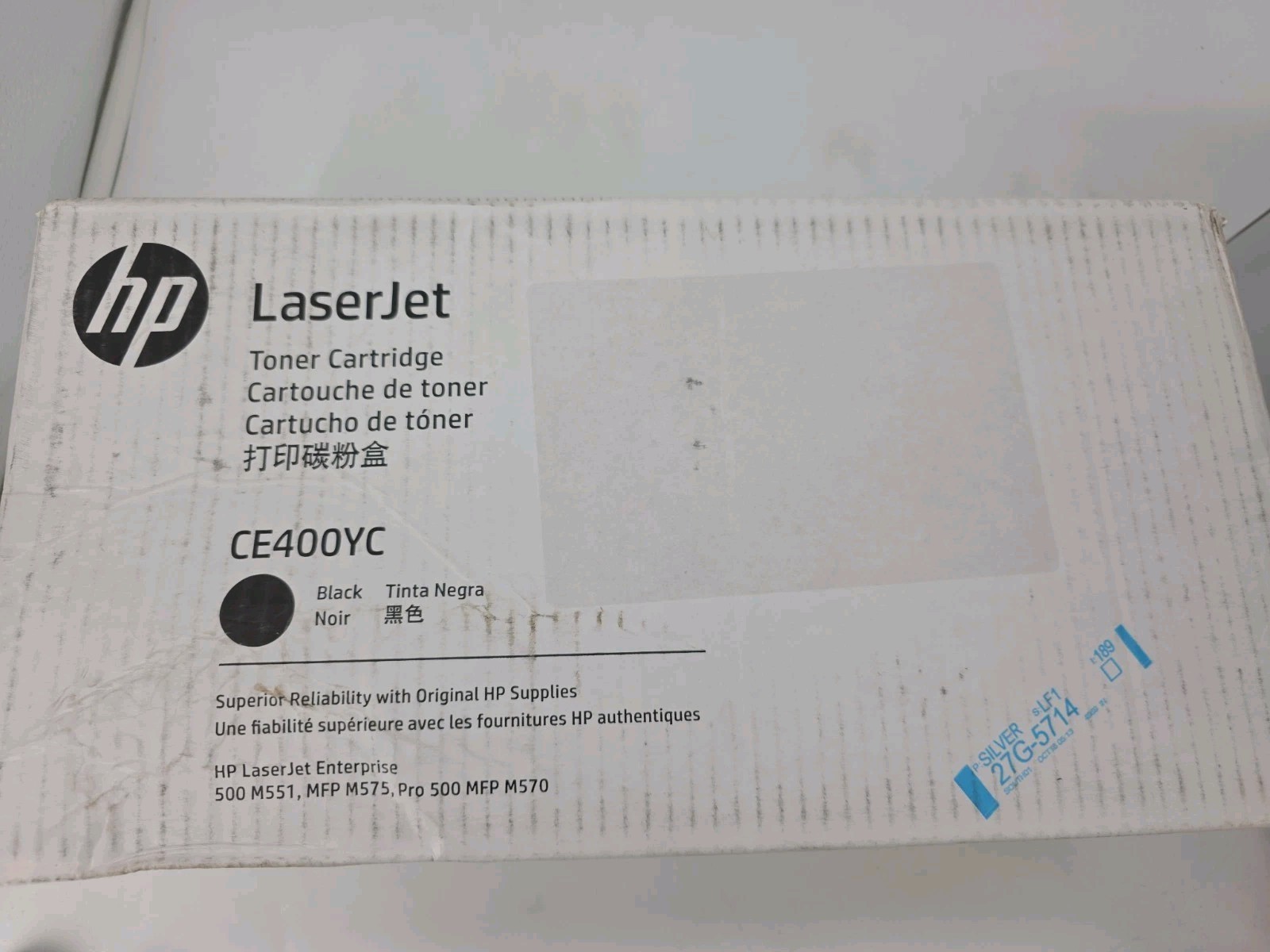 HP 507A CE400A CE400YC Genuine Black Toner Cartridge New Sealed OEM M551 M575 1A