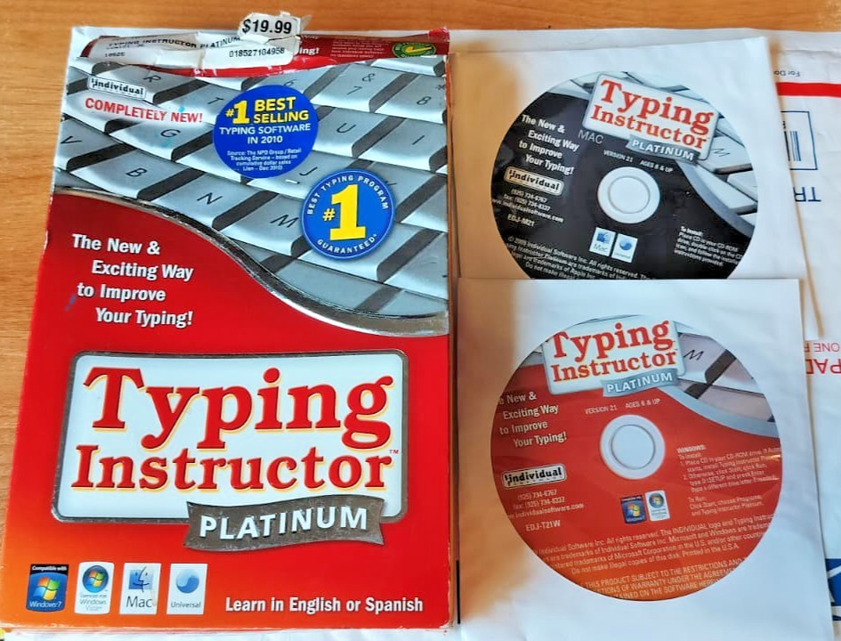 Individual Software Typing Instructor Platinum - USED VERY GOOD