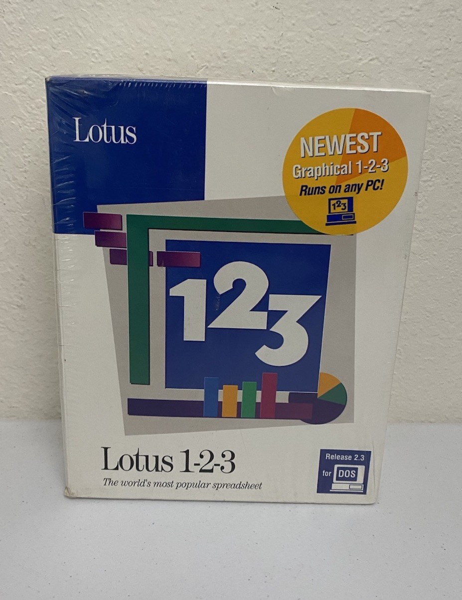 Lotus 123 for DOS Release 2.3 - 3.5 Media NOS NEW Sealed USA Retail