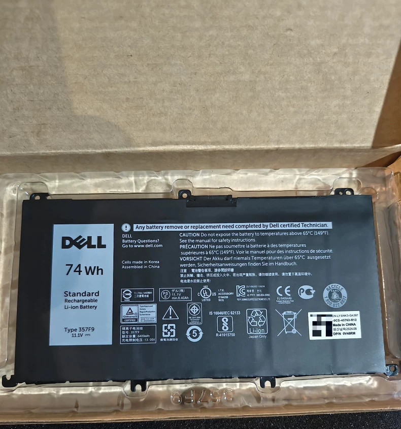 OEM 74WH 357F9 Battery for Dell Inspiron 15 5576 5577 7566 7567 7557 7559 NEW