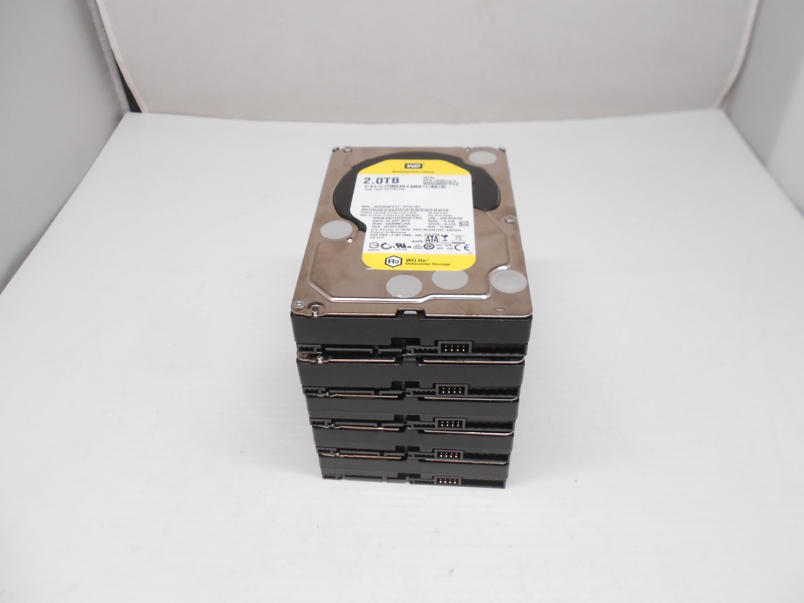 LOT OF 5 Western Digital 2TB RE SATA 3.5" Hard Drive PC Desktop WD2000FYYZ