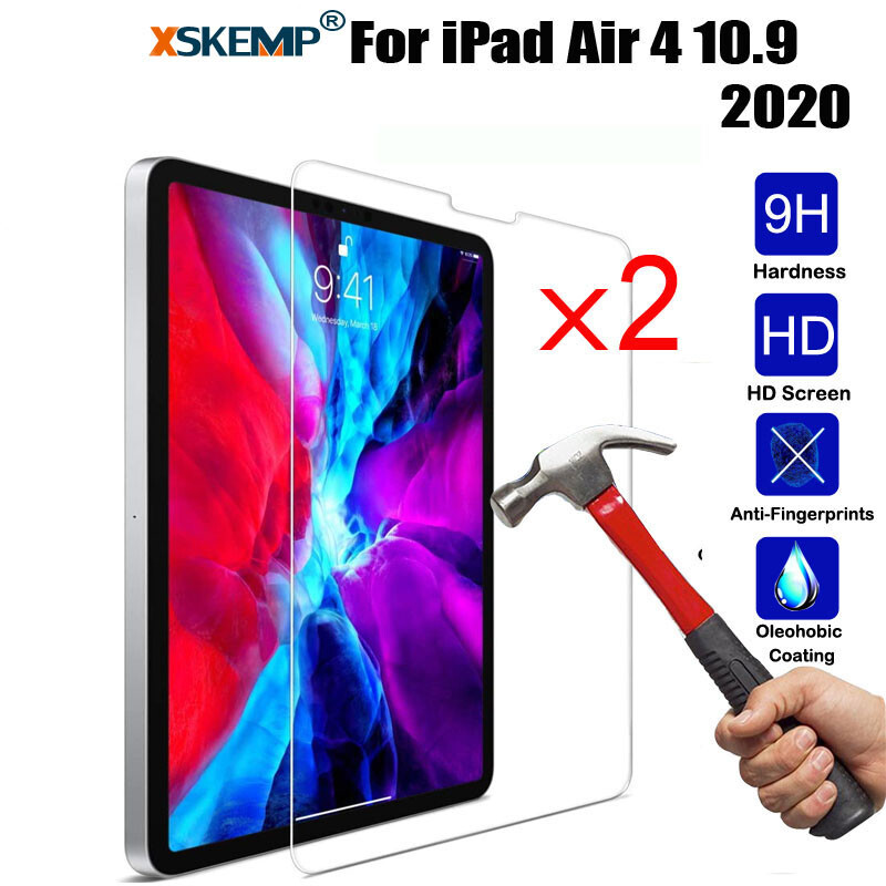 2Pcs Tempered Glass Screen Protector For Apple iPad Air 4th 5th 10.9 Ultra Clear